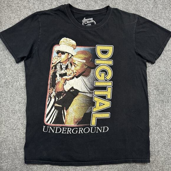 DIGITAL UNDERGROUND Licensed Alt Rap T-Shirt. LARGE (NV) 2PAC Distressed Look - Picture 1 of 8